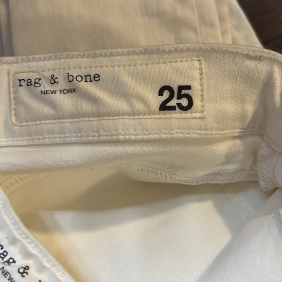 NWT rag & bone Jeans White Cate Mid-Rise Ankle Skinny Size 25 (2) MSRP $195 - Picture 9 of 10